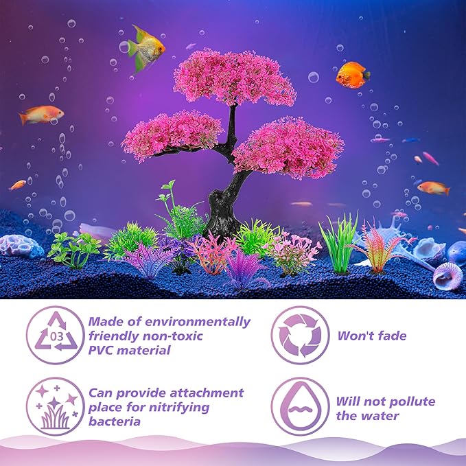 Ameliade Aquarium Artificial Plastic Plants Decoration - Image 3