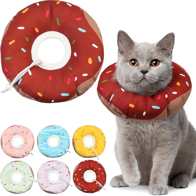 Cat Cone Collar Soft, Waterproof Cat Recovery Collars Spay Cones to Stop by Hpetppy