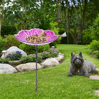 MUMTOP Glass Bird Baths for Outdoors, 12 Inch Bird Bath Bowl - Image 8