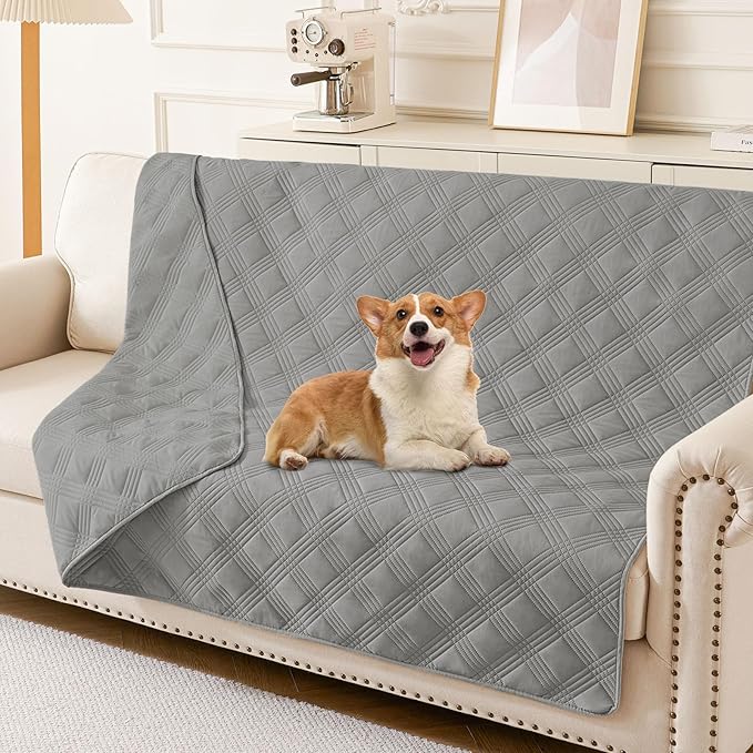 hyha Waterproof Dog Blanket, Reversible Pet Bed Blanket, Soft Sofa Couch Cover by hyha