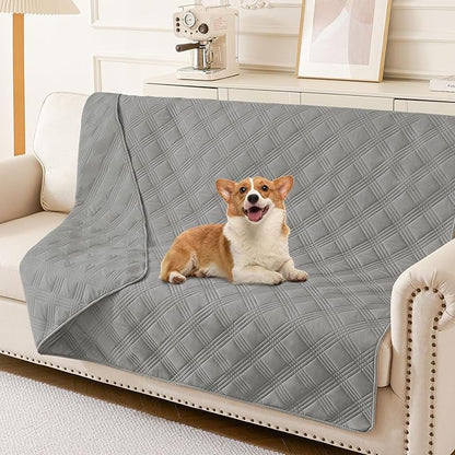 hyha Waterproof Dog Blanket, Reversible Pet Bed Blanket, Soft Sofa Couch Cover by hyha