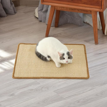 FUKUMARU Cat Scratcher Mat, 23.6 X 15.7 Inch Natural Sisal Cat Scratch Mats - Image 5