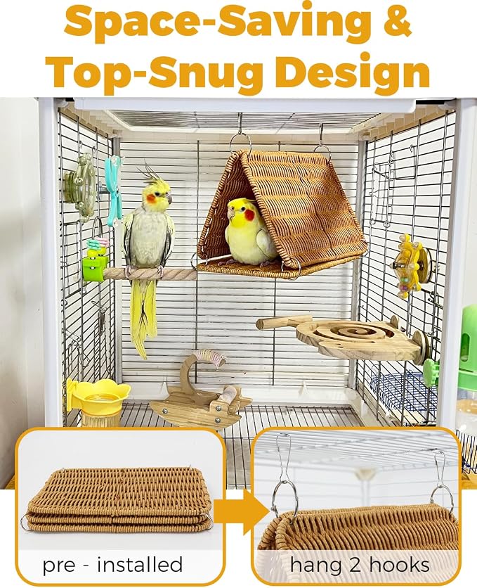 Chewproof Steel Frame Cockatiel Bird Nest - Image 5