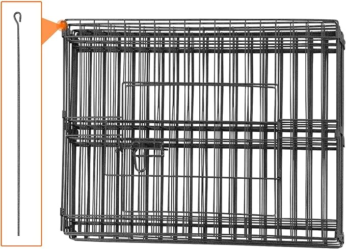 Yaheetech 24 inch Black Metal Pet Playpen 16 Panel Foldable Playpen - Image 3
