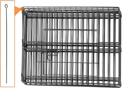Yaheetech 24 inch 24 Panel Black Heavy Duty Foldable Metal Dog Exercise Pen - Image 3