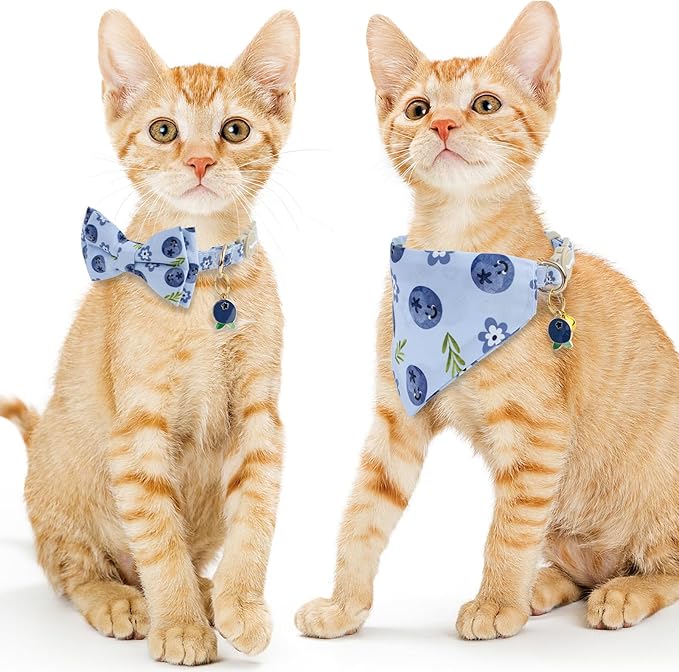 Faygarsle 2 Pack Blueberry Pattern Cat Collar Set - Image 7