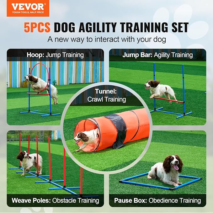 VEVOR Dog Agility Training Equipment, Dog Obstacle Course Backyard Set - Image 2