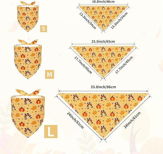30 Pack Fall Dog Bandanas Bulk for Large Dogs 33 Inch XL Stitch Edge Dog - Image 2