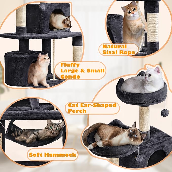 Yaheetech 62.5inches Cat Tree Cat Tower Cat Condo - Image 3