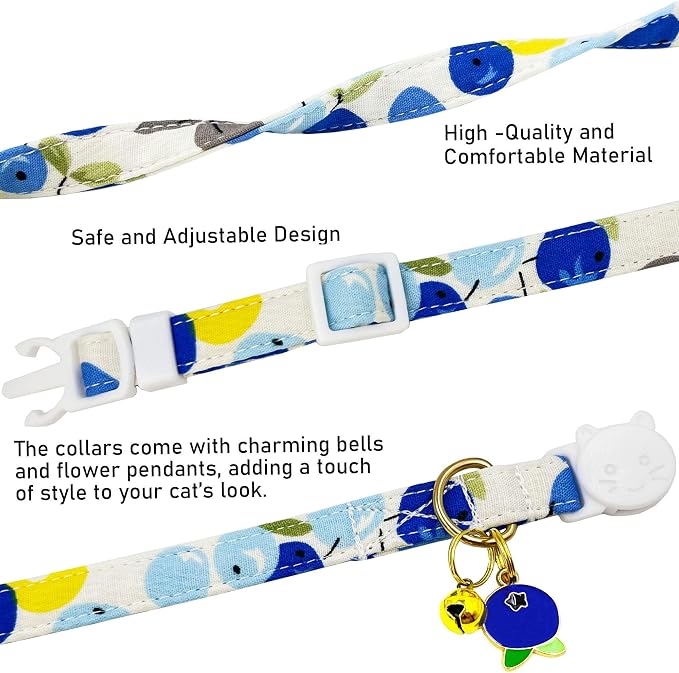 2 Pack Cotton Breakaway Cat Collars Set - Image 5