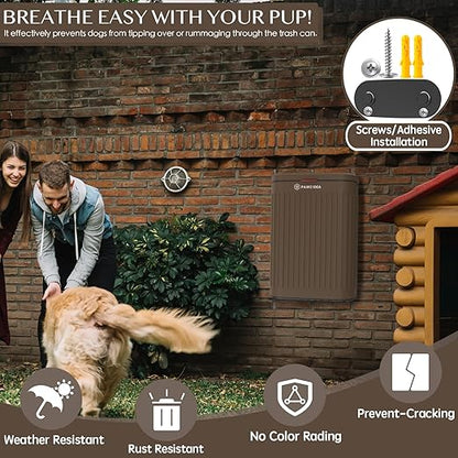 PAWZIDEA Wall Mount Dog Poop Trash Can Outside, 2.1 Gallon Small Dog Waste Bin - Image 7