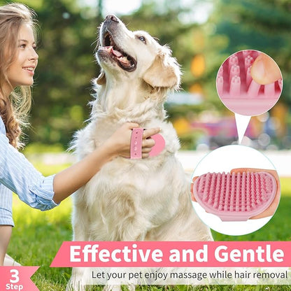 Comotech 6PCS Dog Bath Brush & Dog Toothbrush | Adjustable Handle Shampoo Brush - Image 4