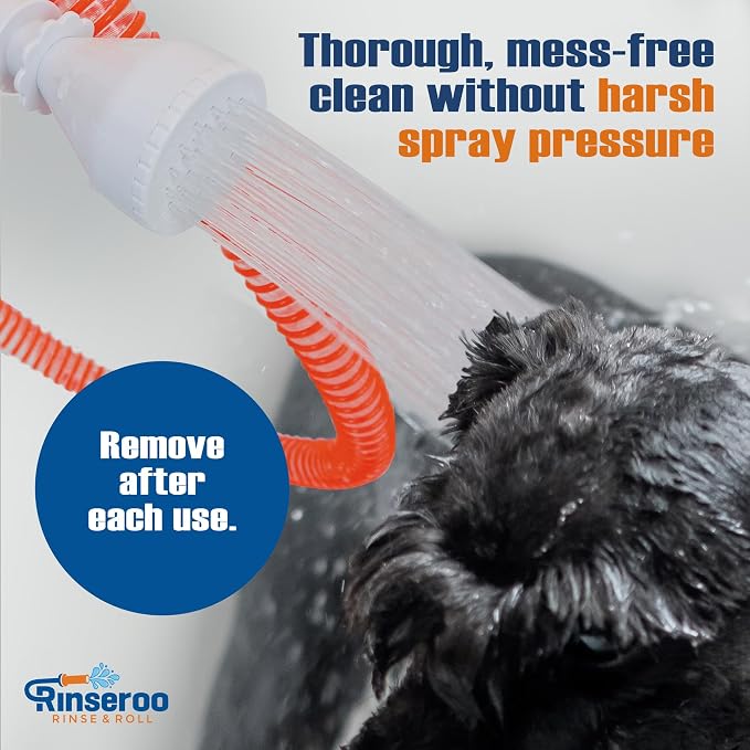 Rinseroo Dog Shower Attachment Hose – Slip-On Pet Sprayer - Image 8