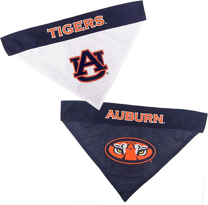 Pets First Collegiate Pet Accessories, Reversible Bandana, Auburn Tigers by PETSFIRST