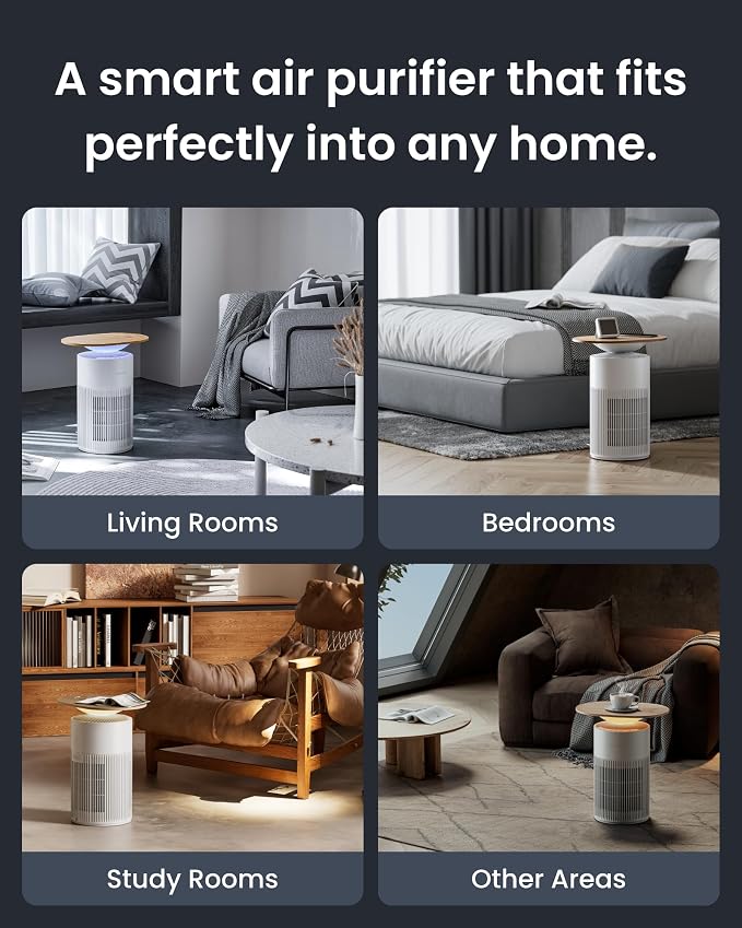 SwitchBot Air Purifier Table for Home up to 3620 ft², HEPA Air Purifier - Image 9