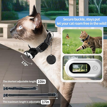 Pet Camera Collar with Air Tracker Tag, 1080P HD Wireless Dog Neck Cam Compact - Image 5