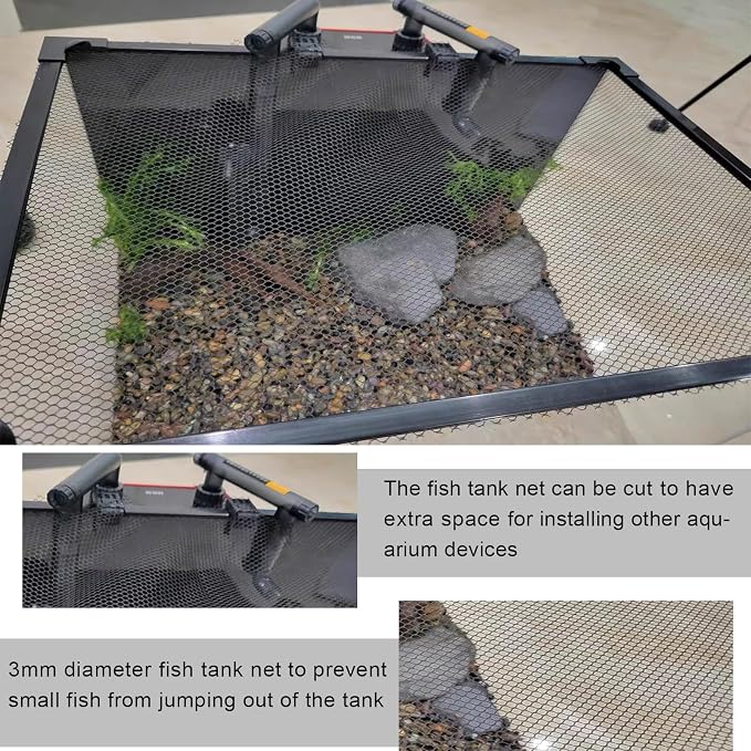 Magnetic Aquarium Anti-Jumping net Cover mesh to Protect Fish Jumping Out of - Image 5