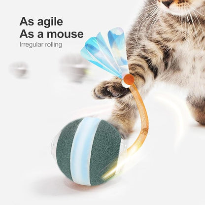Interactive Cat Toys for Indoor Cats, The 3rd Generation Agile Moving Cat Ball - Image 2