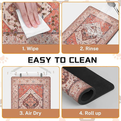 Absorbent Pet Dog Bowl Mat for Food and Water, Pet Cat Food Feeding Mat - Image 6