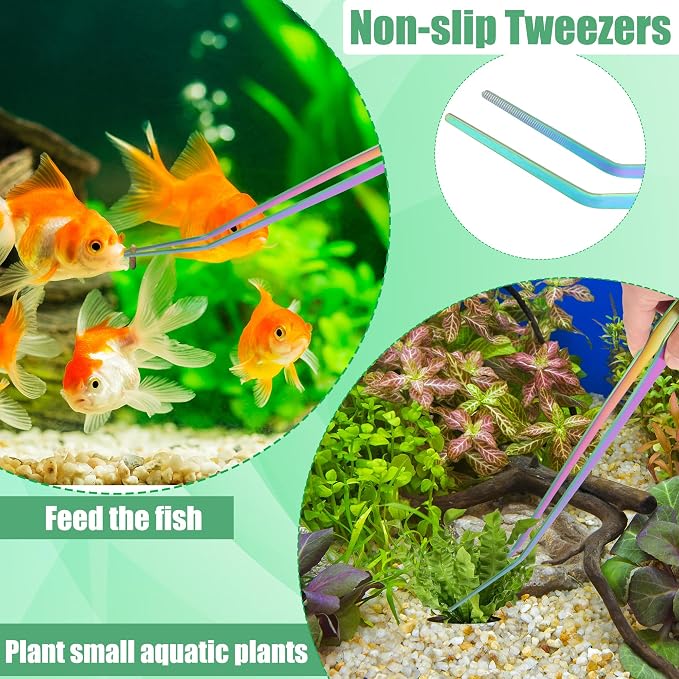 Aquarium Aquascape Tools Kit, 4 in 1 Anti-Rust Aquatic Plant Aquascaping Tool - Image 5
