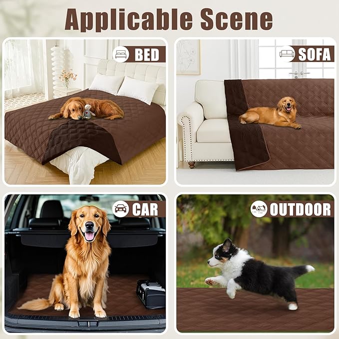 Smiry Waterproof Dog Bed Cover Blanket 68x82, Soft Reversible Pet Blanket - Image 5