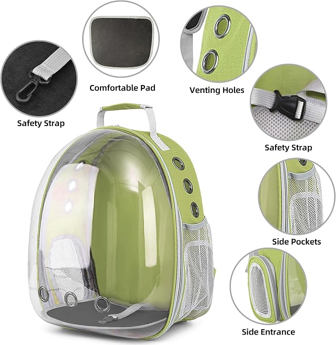 Pet Backpack Carrier, Bubble Backpack Cat Carrier, Pets and Small Dogs - Image 4