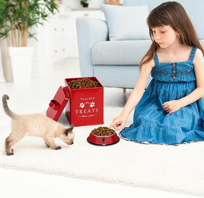 Meraki Home Farmhouse Cat Food and Treats Containers + Feed Scoop + Pet Food - Image 7