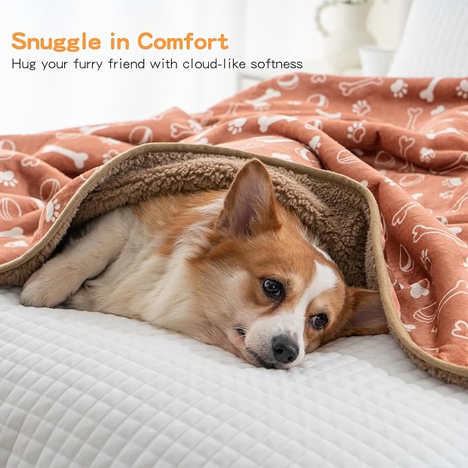Waterproof Dog Blankets Pet Blanket 50"x60", Soft Fluffy Sofa Car Bed Protector - Image 5