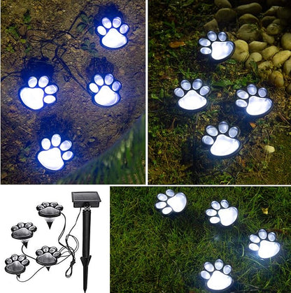 Elnsivo Paw Print Solar Outdoor Lights, Solar Lights Outdoor Waterproof Dog Paw - Image 3