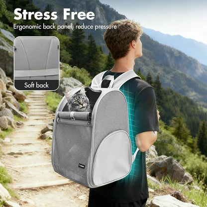 Pet Backpack Carrier ，Large Cat Carrier Backpack Up to 20 Lbs - Image 6