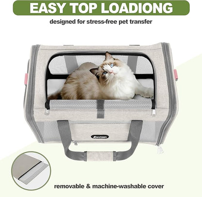 Cat Carrier American Airline Approved 18x11x11, Top Opening Sturdy Soft Pet - Image 3