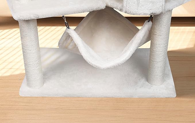 YUNIQUE 39.4'' Cat Tree with Cat Condo and Big Hammock - Image 7