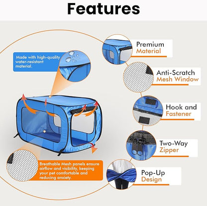 Beatrice Home Fashions Portable, Collapsible, Pop Up Kennel Travel Cat and Dog - Image 4