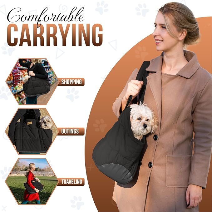 Plush Dog Purse Carrier for Small Dogs, Soft Dog Tote Bag - Image 5