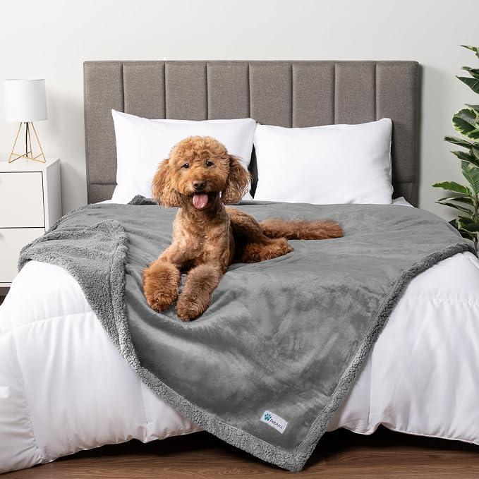 PetAmi Waterproof Dog Blanket for Queen Bed Large XL Dog Throw for Couch Cover by PetAmi