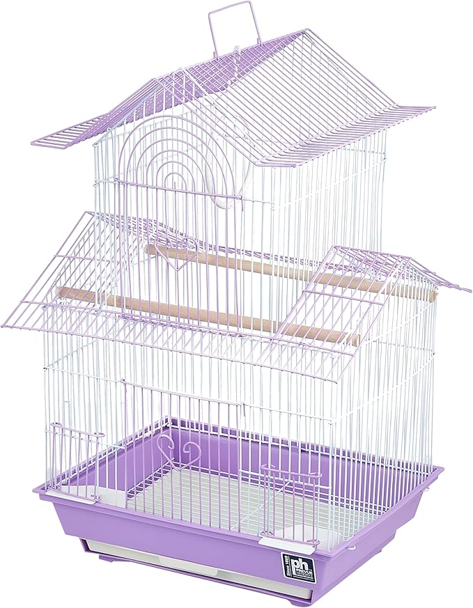 Prevue Hendryx SP1720-3 Shanghai Parakeet Cage, Lilac and White by PrevuePetProducts