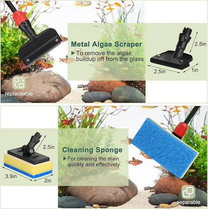 hygger Multi-Use Fish Tank Cleaner, 6 in 1 Aquarium Cleaning Tools Kit - Image 6