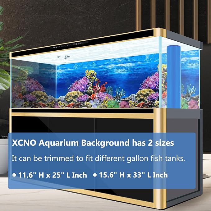 Fish Backgrounds Paper Double Sides Undersea Aquarium Background Poster - Image 2