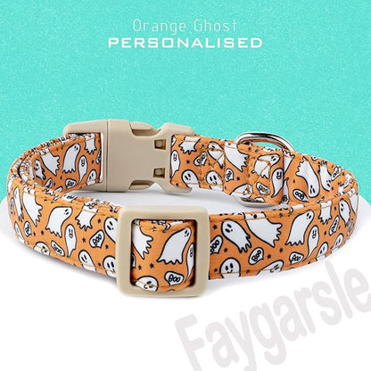 Faygarsle Halloween Ghost Pattern Dog Collar - Image 2