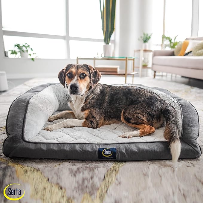 Serta Orthopedic Quilted Couch Dog Bed - Image 5