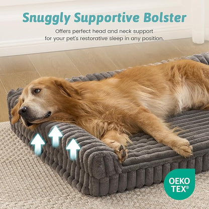 Cute Dog Bed, Faux Rabbit Fur Orthopedic Foam Dog Bed - Image 5