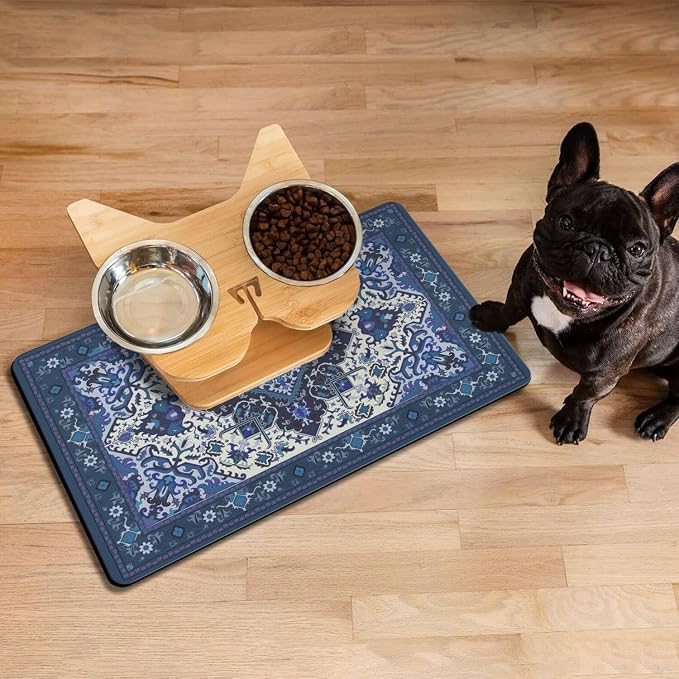 Pet Feeding Mat for Floors Waterproof Dog Mat for Food and Water Absorbent - Image 3