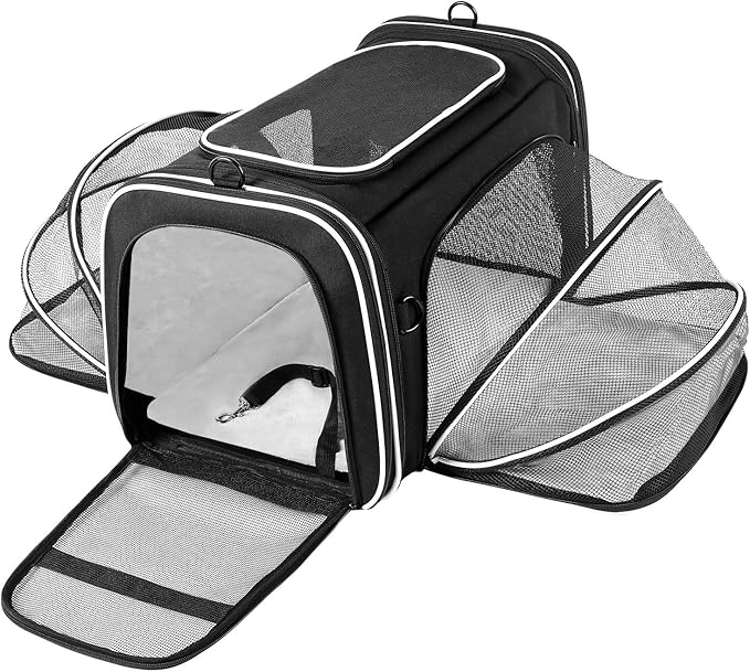 TSA Airline Approved Large Pet Travel Carrier, 4 Sides Expandable by MASKEYON