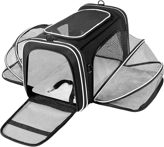 TSA Airline Approved Large Pet Travel Carrier, 4 Sides Expandable by MASKEYON
