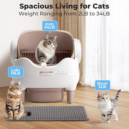 Automatic Litter Box Open Top: Self Cleaning Cat Litter Box Smart - Image 5