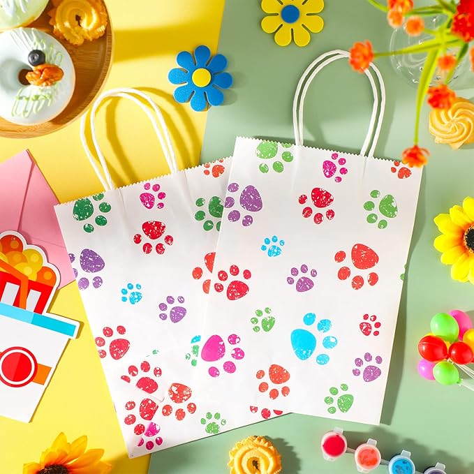 Blulu 20 Pcs Puppy Dog Paw Gift Bags - Image 4