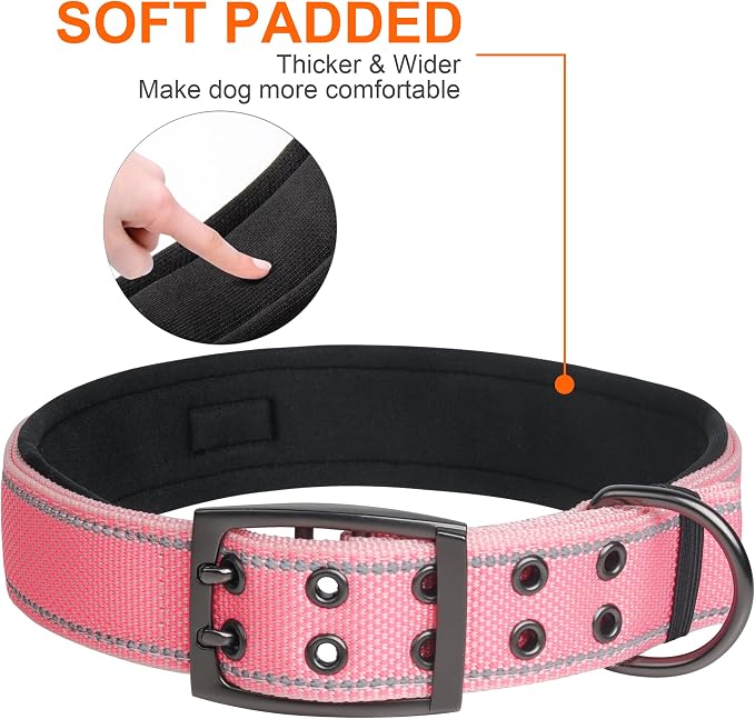 Fida Heavy Duty Dog Collar 1.5” Width, Ultra Soft Neoprene Padded, Adjustable - Image 5