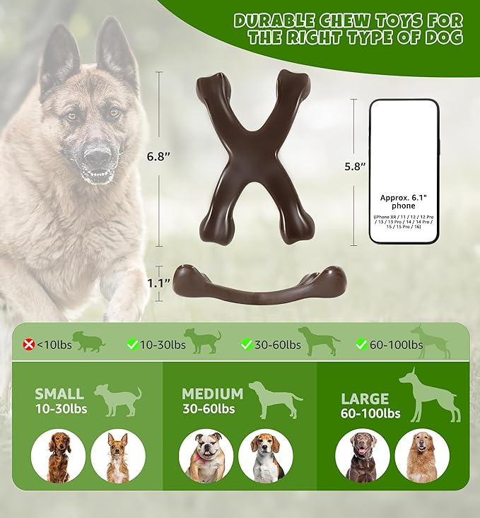 Tough Dog Chew Toy for Aggressive Chewers, Indestructible Beef Flavor Nylon Bone - Image 6