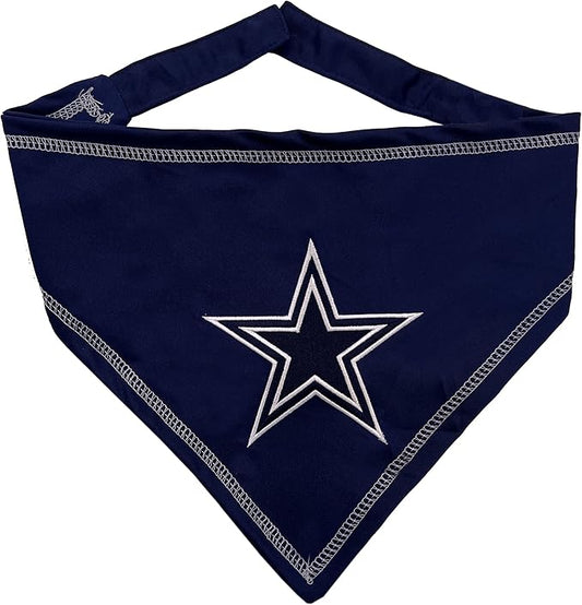 Pets First NFL Dallas Cowboys TIE Bandana, Large/X-Large. Dog Bandana Scarf Bib by PETSFIRST