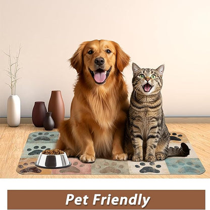 Cute Cat Paw Print Dog Food Mat - Image 6